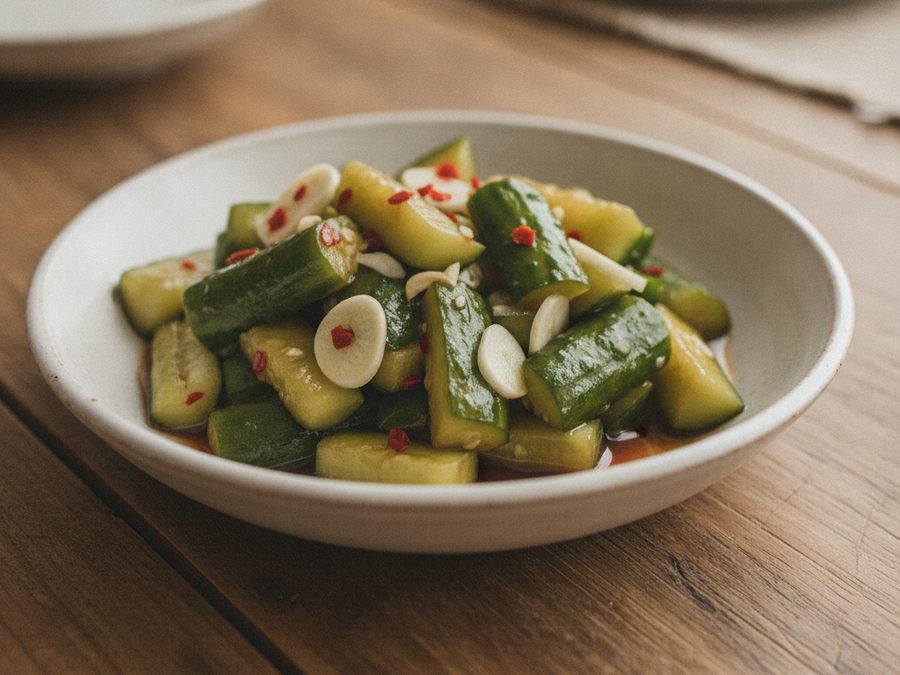 Smashed Cucumber Salad (Pai Huang Gua)