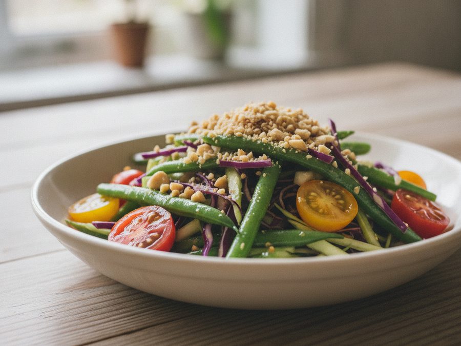 Thai Green Bean & Cabbage Salad (Som Tam Style)