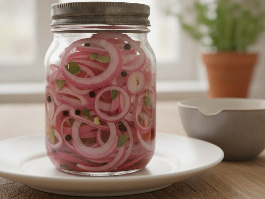 Quick Pickled Red Onions (Cebollas Encurtidas)