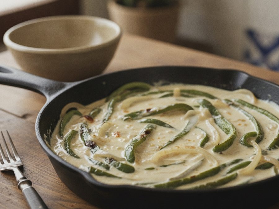 Rajas con Crema (Peppers in Cream)