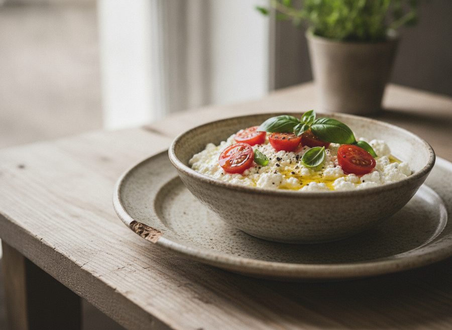 Cottage Cheese and Cherry Tomatoes
