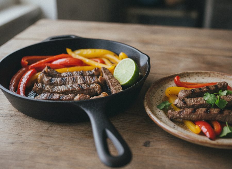 Steak Strips with Peppers