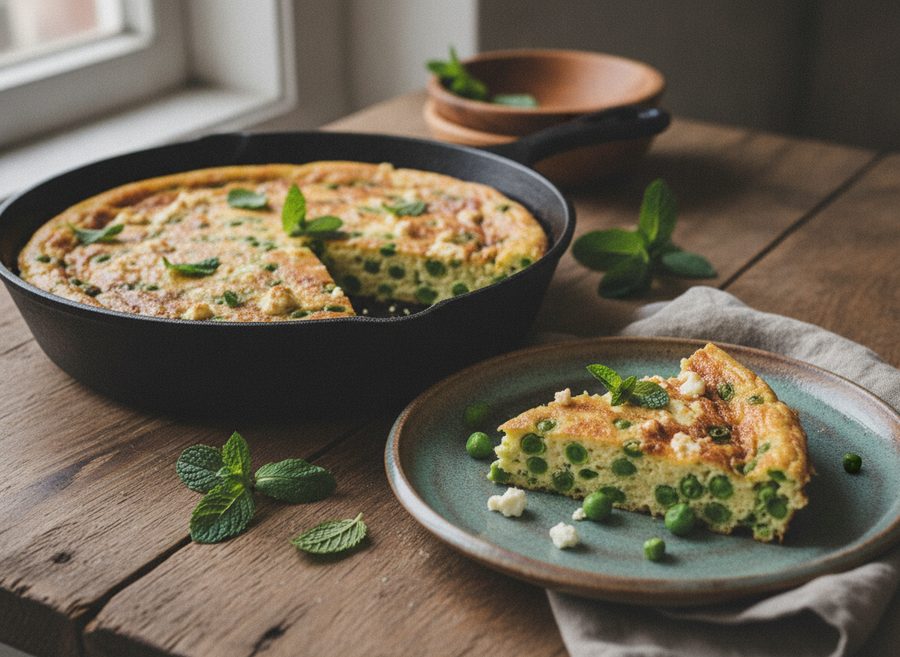 Pea and Feta Frittata