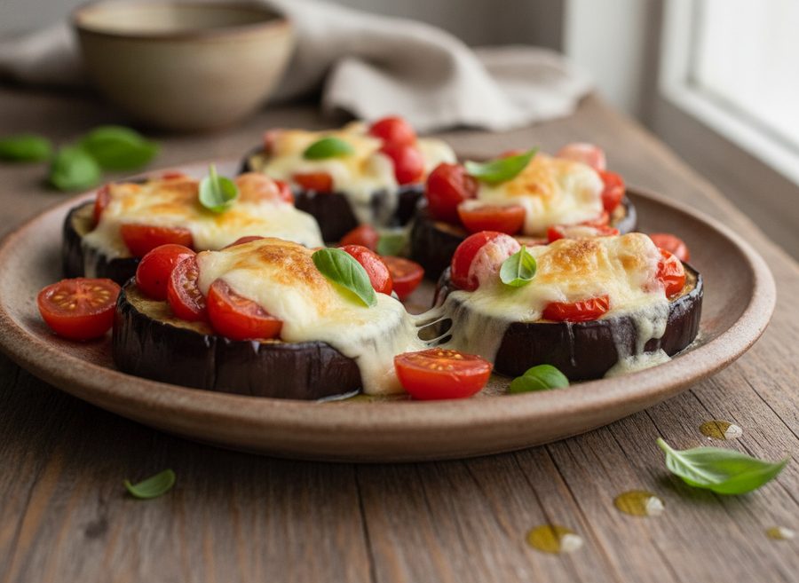 Aubergine Parmigiana Slices