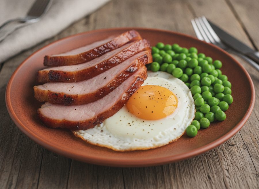 Ham, Egg and Peas