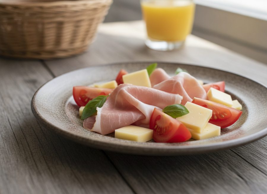 Ham and Cheese Breakfast Plate