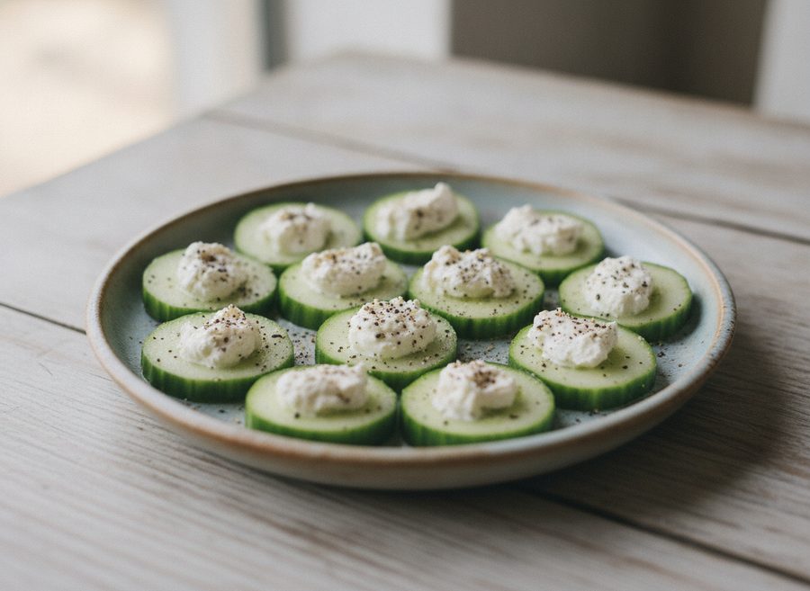 Cucumber and Cream Cheese Bites
