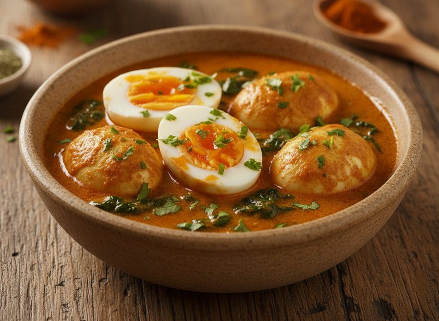Egg & Spinach Curry