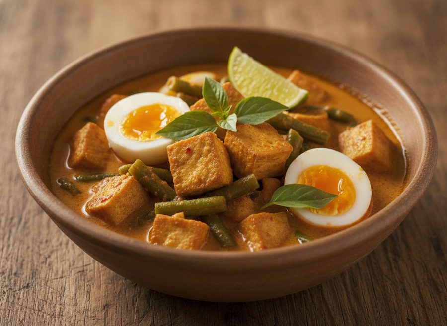 Thai Red Curry with Tofu & Egg