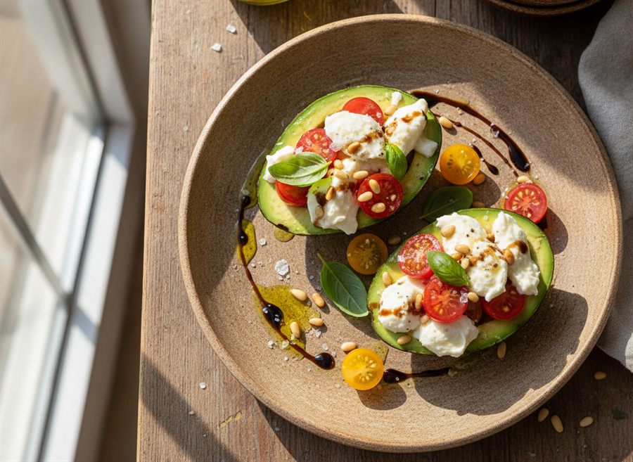 Caprese Stuffed Avocados