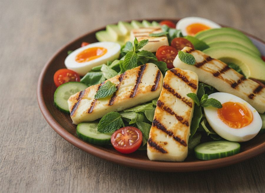 Halloumi & Egg Salad