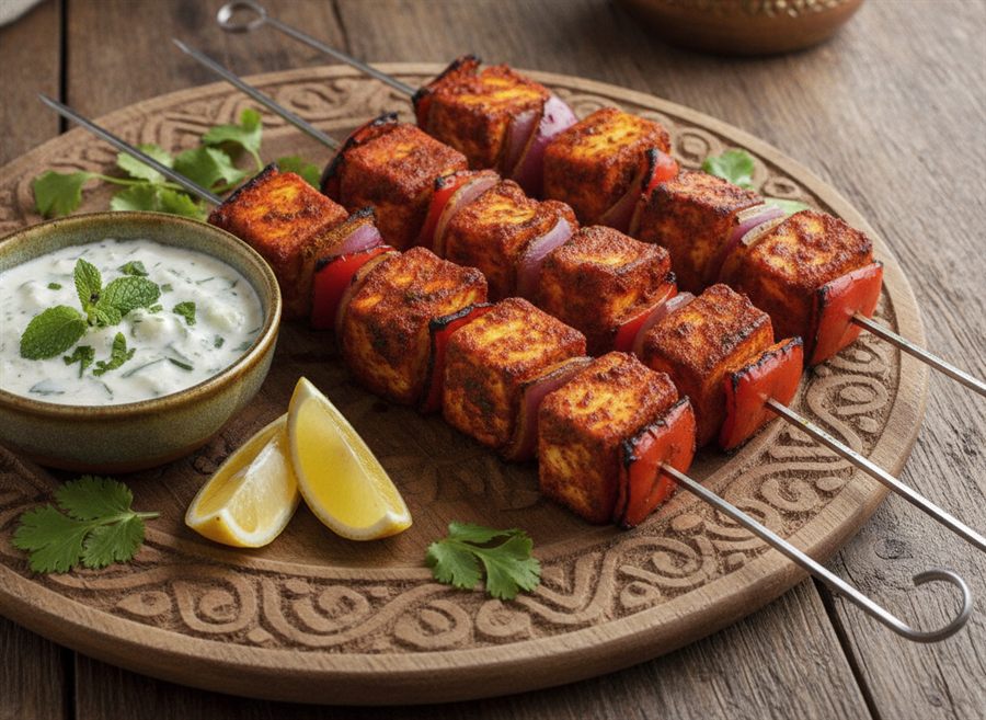 Vegetable & Paneer Skewers