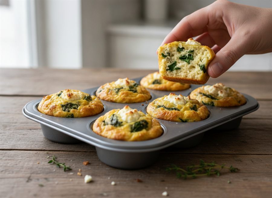 Spinach, Feta & Egg Muffins
