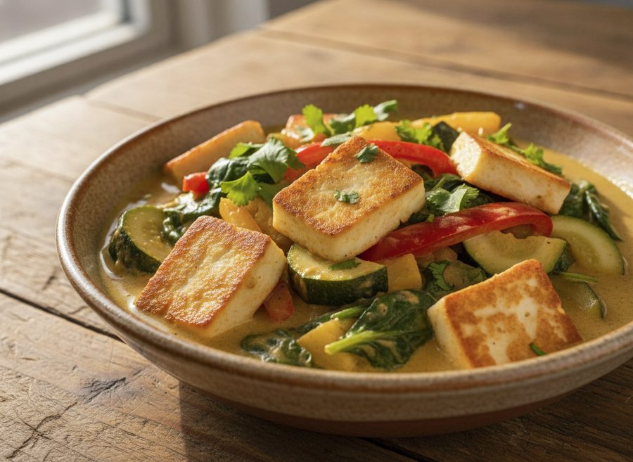 Halloumi & Vegetable Curry
