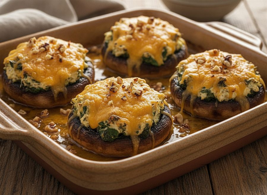 Cheesy Stuffed Portobellos