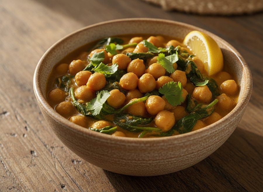 Chickpea & Spinach Coconut Curry