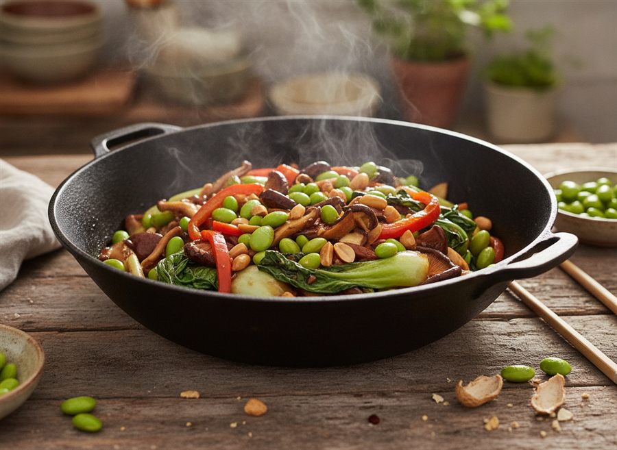 Edamame & Peanut Stir-Fry