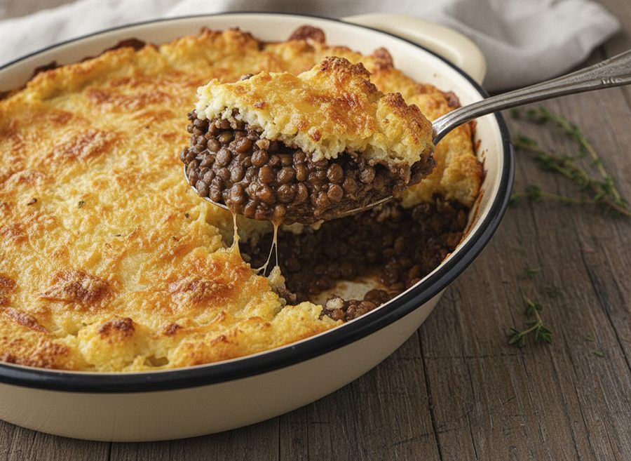Lentil Shepherd's Pie with Cauliflower Mash