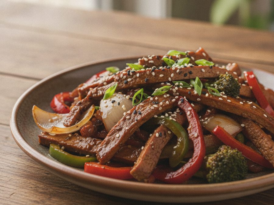 Seitan Pepper Stir-Fry