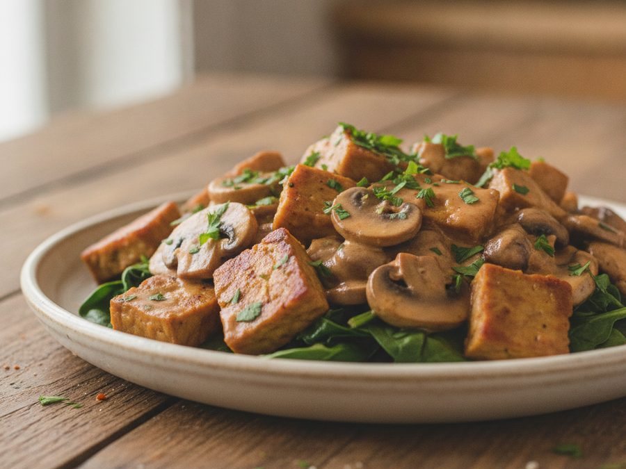 Tempeh & Mushroom Stroganoff